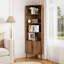 66.73'' Tall Corner Cabinet With 2 Fluted Doors And Shelves-884527847