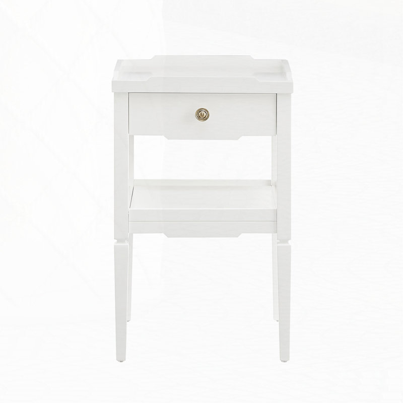 Table de chevet 1 tiroir, Blanc