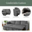 Canapé avec méridienne convertible modulaire en L-739527241