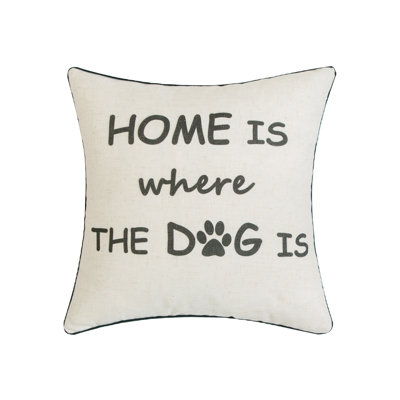 Home and Dog Throw Pillow