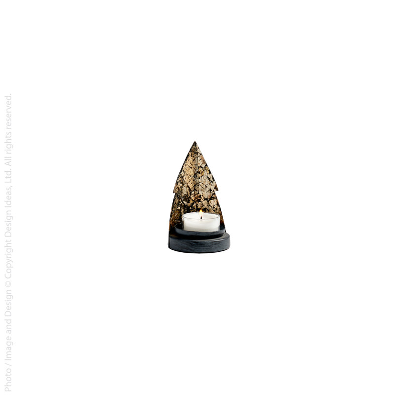 Iron Tabletop Tealight Holder, 4.25" H x 2.52" W x 2.52" D