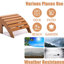 Repose-pieds de jardin de style avec repose-pieds en bois toutes saisons à finition brune pour jardin, patio, terrasse