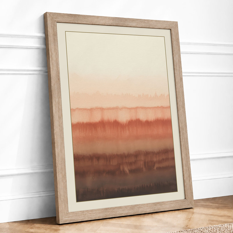 Fields At Dusk Minimalist - Print, A1 - 84.1 x 59.4 cm, Oak