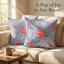 Ensemble de housse de coussin floral carré 20 x 20 avec imprimé numérique et fermeture à glissière pour la décoration de Noël-30978992