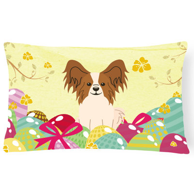 Easter Eggs Papillon Lumbar Pillow