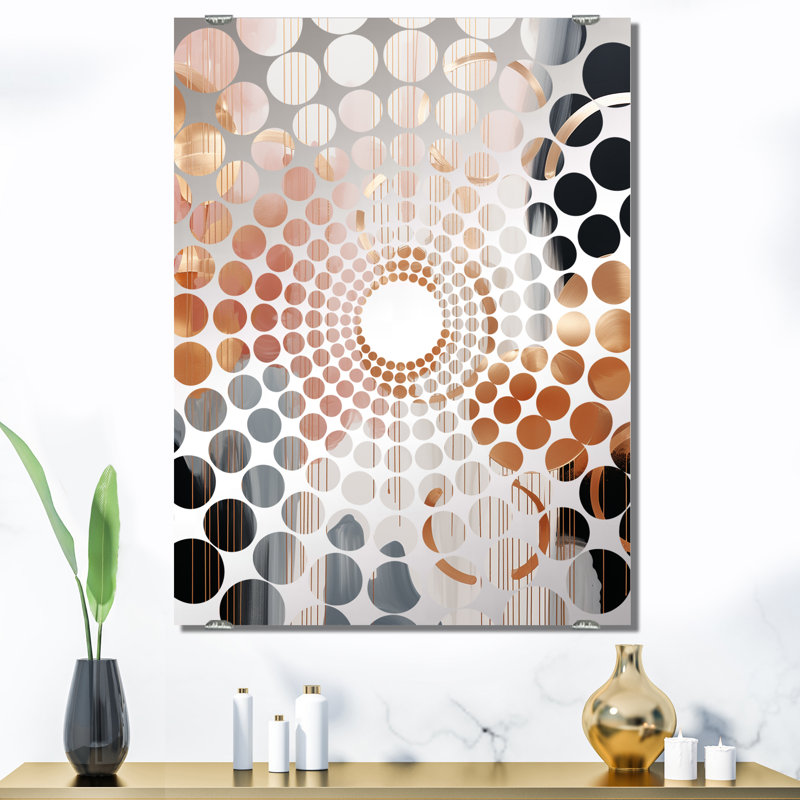 Reasor - Abstract Shapes Decorative Wall Mirror MIR137756, 40" x 30"