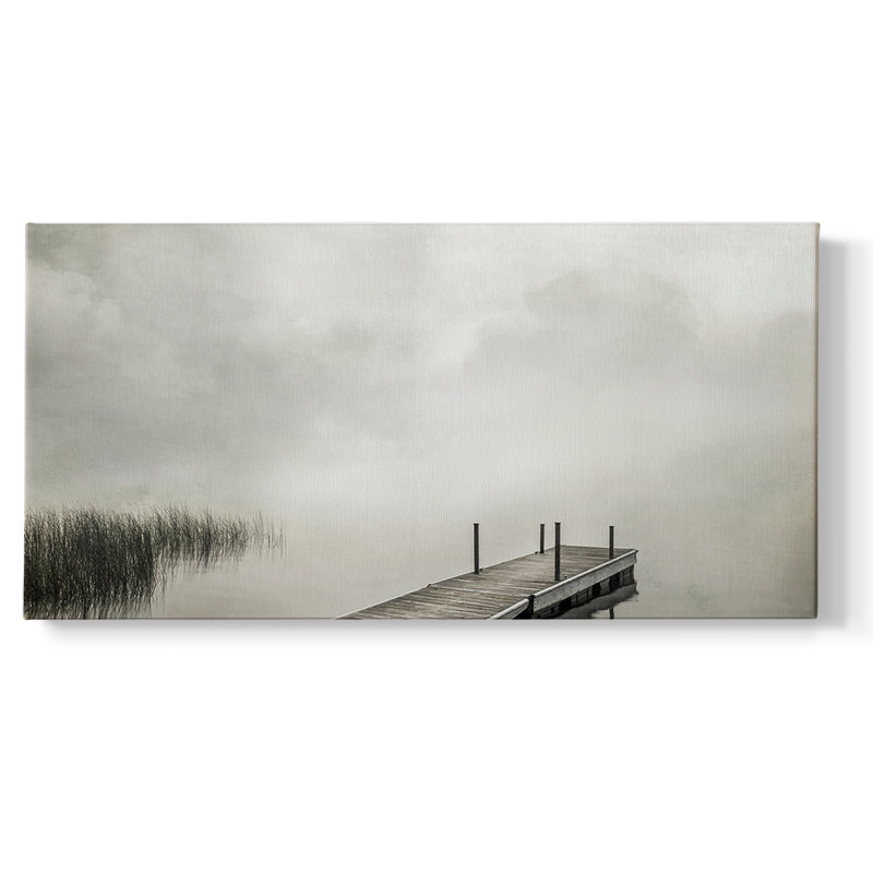 Misty Dock - Toile tendue avec châssis - Prêt à accrocher, H 16 po x l 32 po