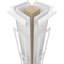 Colonne carrée de style campagnard classique non-effilée Craftsman-70921354