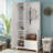 Stylish Design Hall Tree with Flip-Up Bench and Hanging Hooks for Entryways Mudroom-731933475
