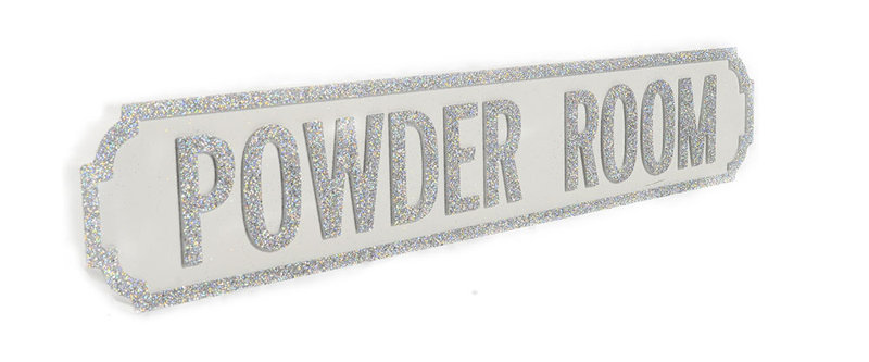 Street Sign, Glitter Silver