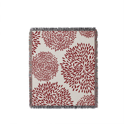 Jeté floral en coton