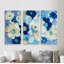 «Blue Nocturne II», ensemble de 3 reproductions d'art sur toiles-2072088218