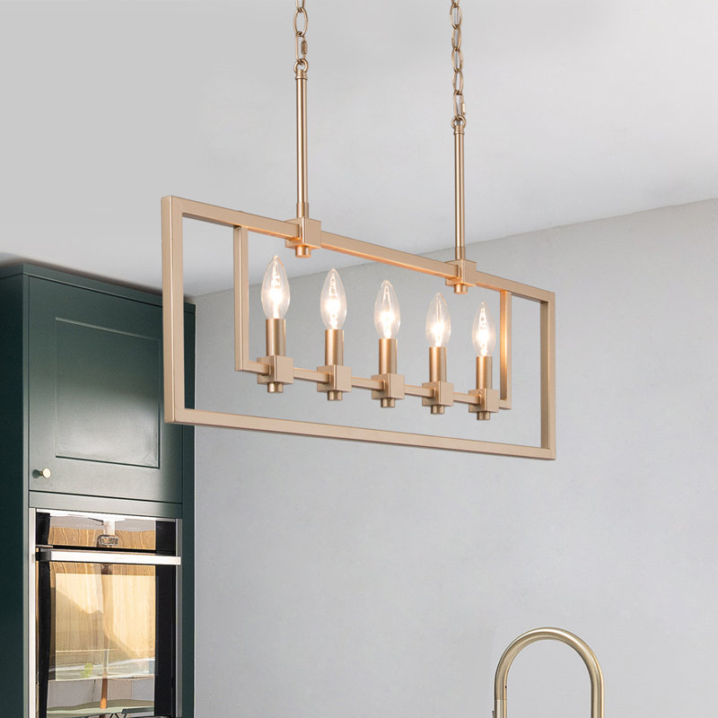 Gregoy 5 - Light Dimmable Square / Rectangle Chandelier