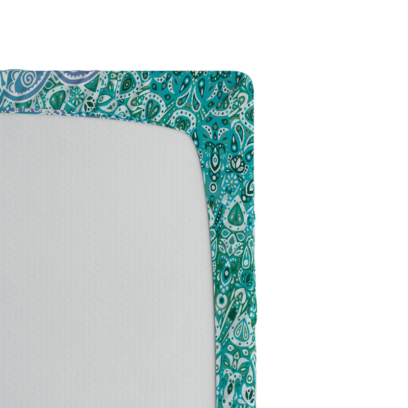 Microfiber Fitted Sheet, Full Fitted Sheet, Blue/Purple Oriental 2