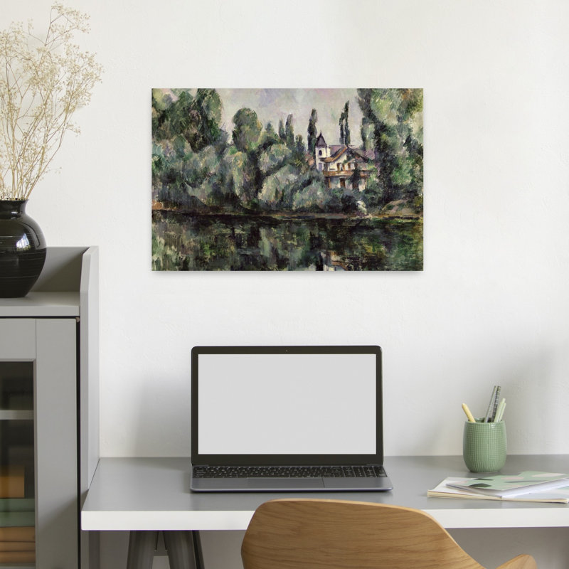 The Banks Of The Marne, 1888 Abstract Contemporary Landscape Tree Wall Art Print, 40.64cm H x 60.96cm W