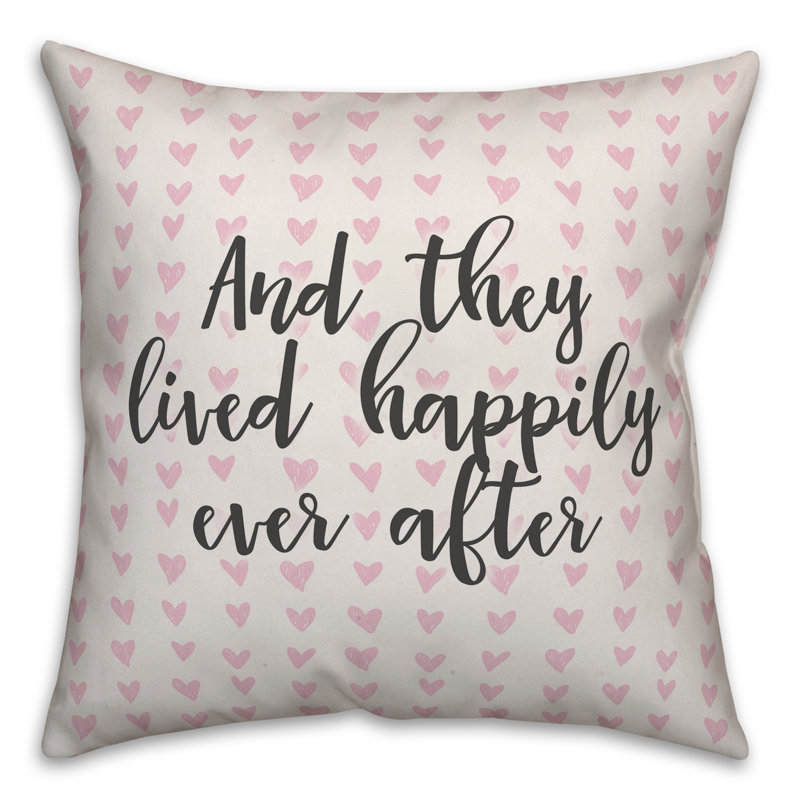  Coussin décoratif And And Lives Happily Ever After In Hearts, Housse de coussin