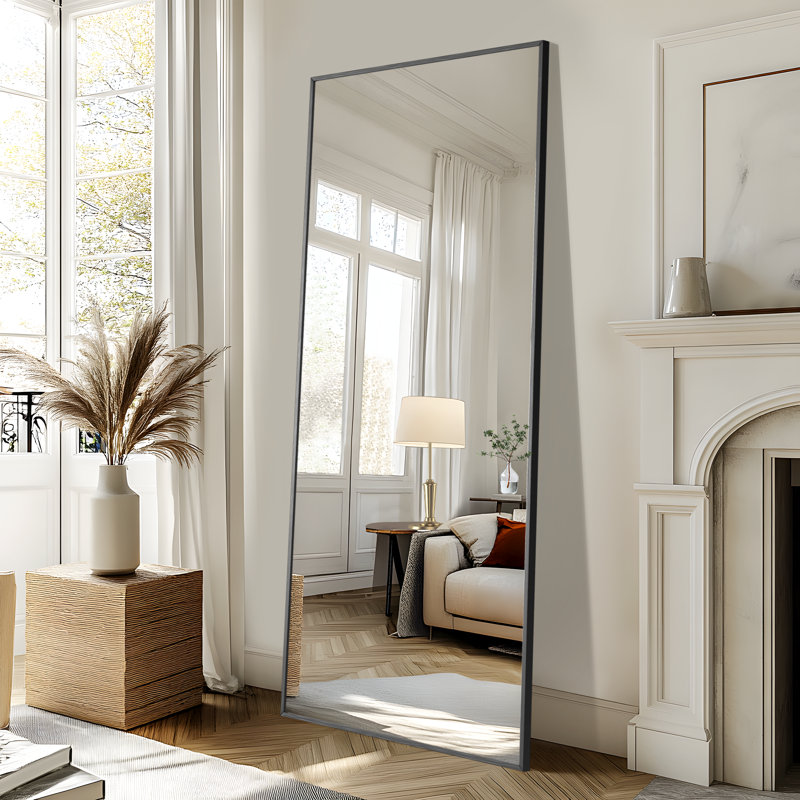 Miroir sur pied Koudia, Noir, 71 po x 31 po