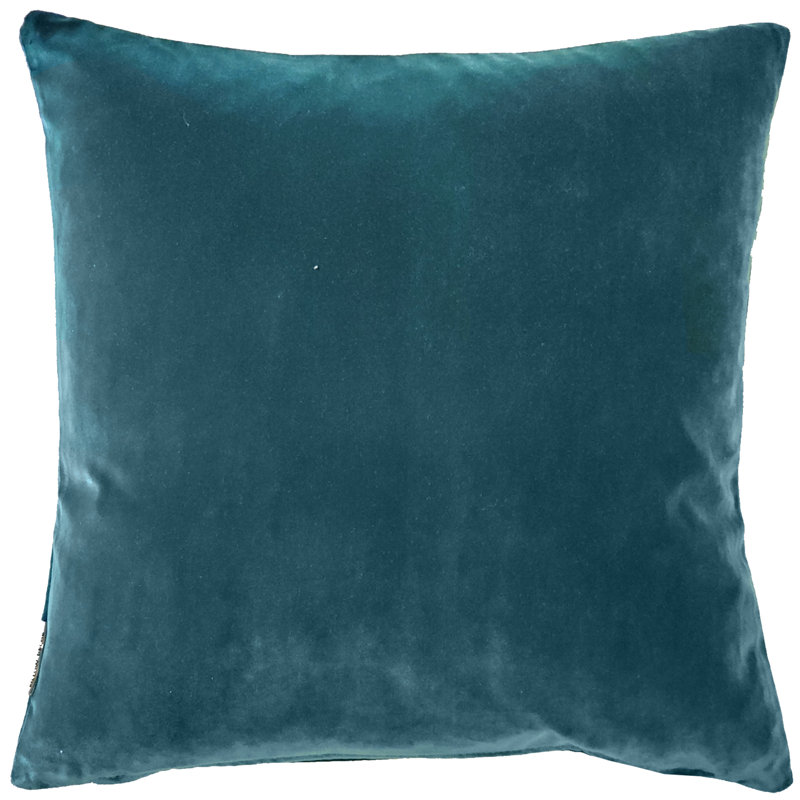 Castello Velvet Reversible Throw Pillow, 20" x 20", Teal/Blue