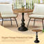 Table basse en bois 20 po avec pieds en métal, table d'appoint rétro pour salon, chambre à coucher, maison de campagne 20 po
