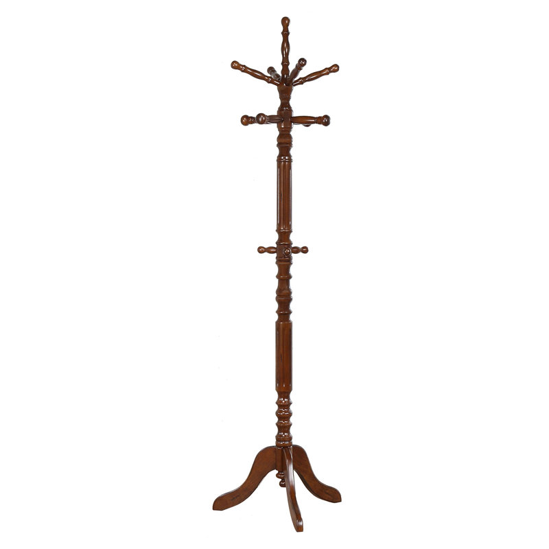 Marriott 11 Hook Freestanding Coat Rack Hat Hanger Tobacco, Tobacco