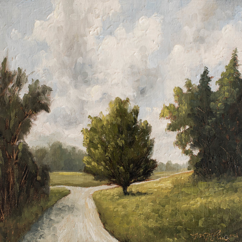 Around The Bend by Miss Mustard Seed, Yes, 12" H x 12" W x 0.75" D, Espresso Framed Paper