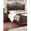 Grand lit traditionnel en cerisier foncé traditionnel-123577086
