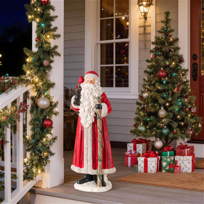 27.5"H MGO Christmas Santa Porch Decor