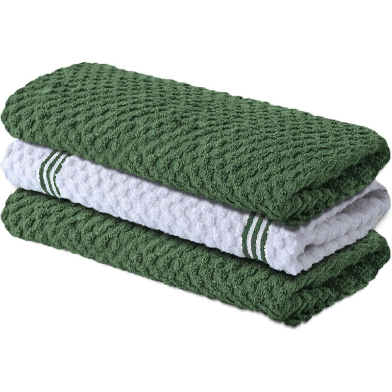 Serviette de cuisine en coton, Vert