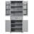 Bathroom Cabinet In Grey, Doors, Drawer, Adjustable Shelf, High Capacity Storage Materials-1853805294