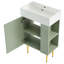 Meuble-lavabo simple 21,6 po avec lavabo simple en céramique