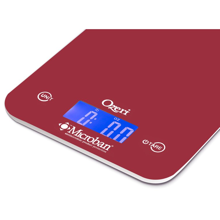 Ozeri Zenith Digital Kitchen Scale in Refined Stainless Steel with Fingerprint Resistant Coating