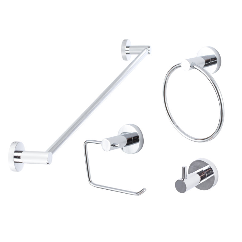 Lugano Series Bath Set, Polished Chrome