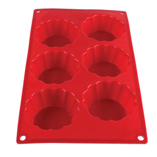 Thunder Group Inc. 6 Cup Non-Stick Silicone Mold with Lid