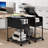 Rolling File Cart, Mobile File Cabinet With Wheels, File Cart With Hanging Files And Flip-Up Lid, Open Storage Shelf, For A4/Letter/Legal-Size, Home Office, Black