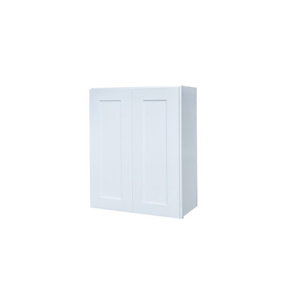 30" H Shaker Style Ready-to-Assemble White Wall Cabinet