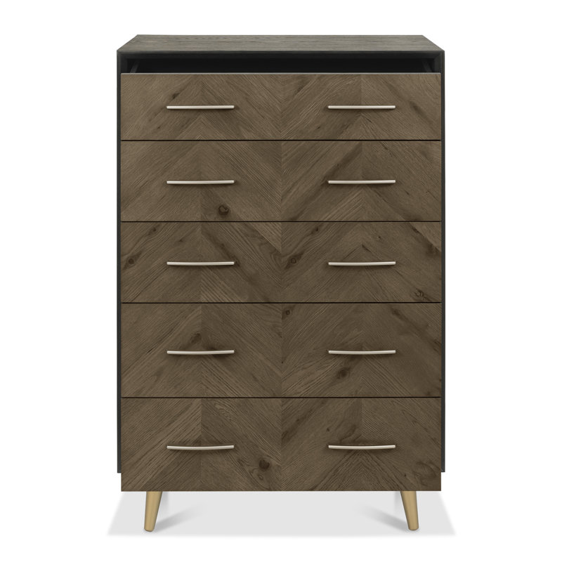 Agamjot 80 cm W Chest of 5 Drawers