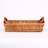 Rectangular Wicker Basket with Wooden Base, Medium Sized Wide Shelf Basket for Decorative Storage, Gift Basket Wood for Home or Wedding Decor-313262997