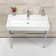 Ceramic Rectangular Console Bathroom Sink with Overflow