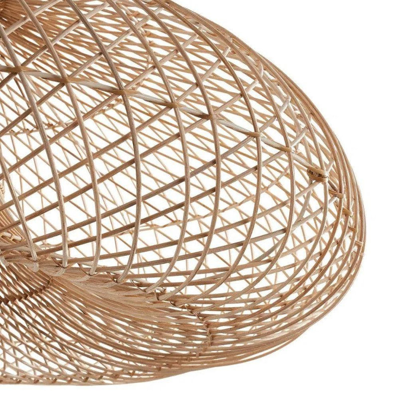 Grand lustre en rotin naturel Aria, H 12 po x l 23 po x P 23 po