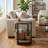 Modesto Round End Table with Shelf
