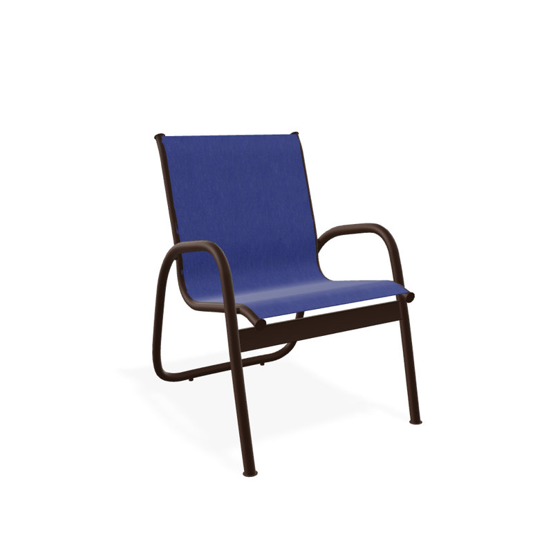 Fauteuil de patio Gardenella, Atlantis bleu royal Sunbrella®, Kona texturé