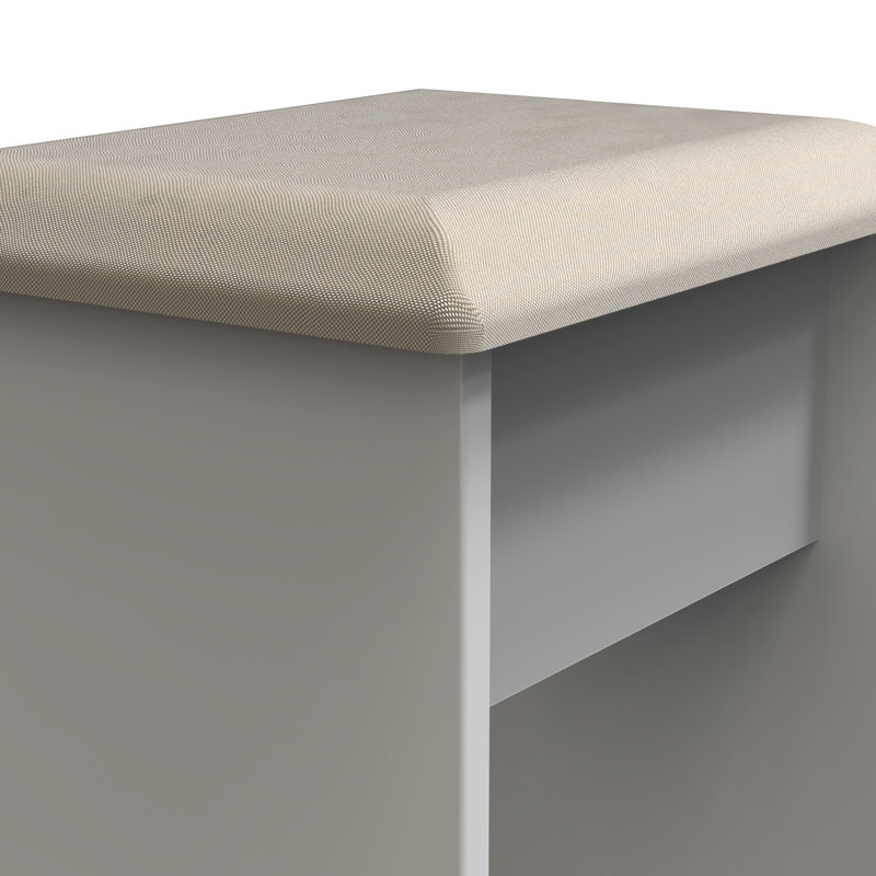 Fully Assembled Murier Dressing Table Stool, Grey Matt