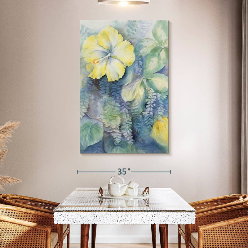 Harnek Hibiscus Yellow, 51" H x 34" W