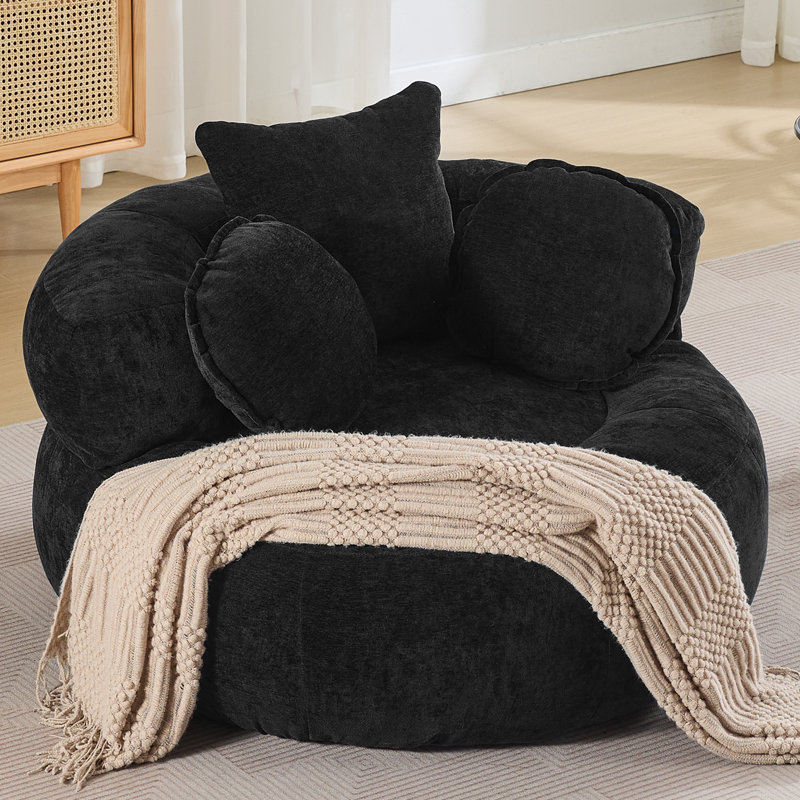 42" Low-Profile Floor Hugge Compression Chair, Black