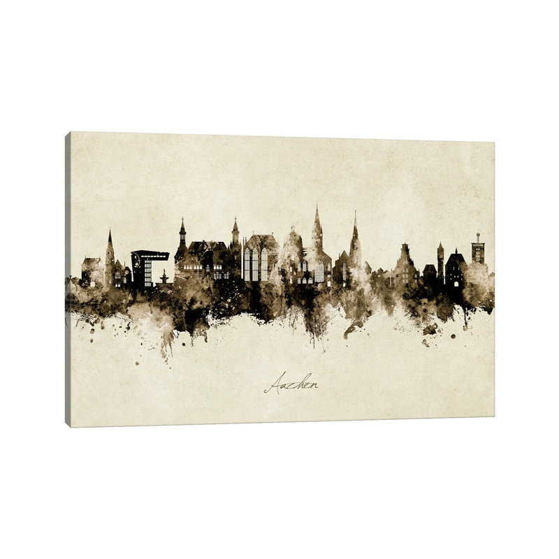 Aachen, Allemagne, horizon de Michael Tompsett, impression sur toile tendue, H 26 po x l 40 po x P 1,5 po