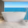 67'' Acrylic Freestanding Bathtub With Unique Diamond Pattern Design Chrome Overflow And Pop-up Drain