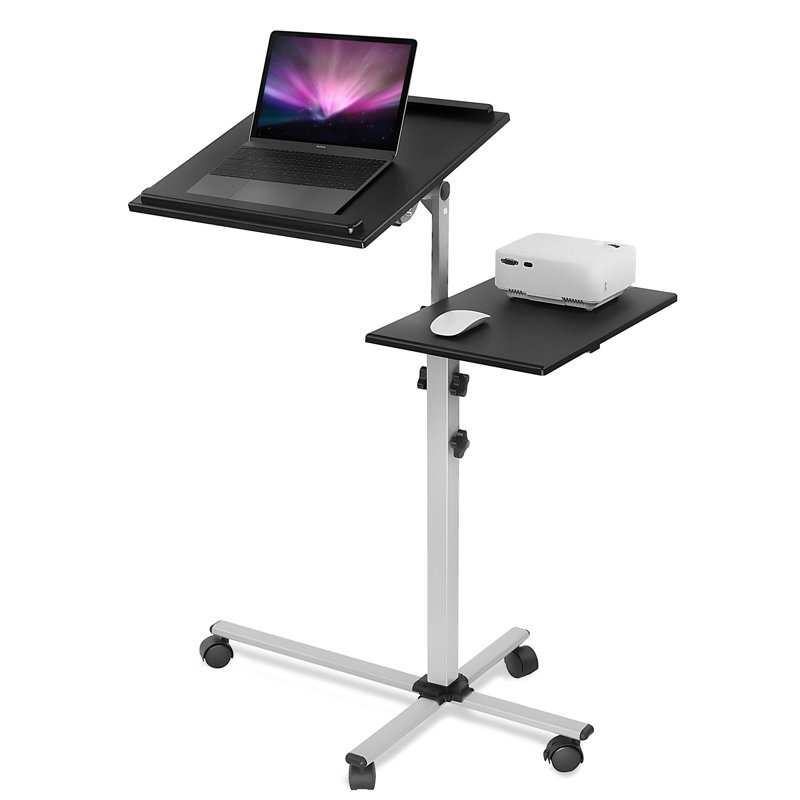 Montez-le! Plateau roulant pour ordinateur portable et chariot de projection, chariot de présentation réglable en hauteur avec roues