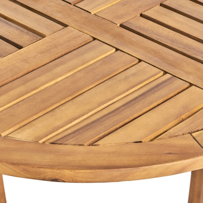 27.5'' Outdoor Table - Rustic Wood Made With Slat Panels From For Use