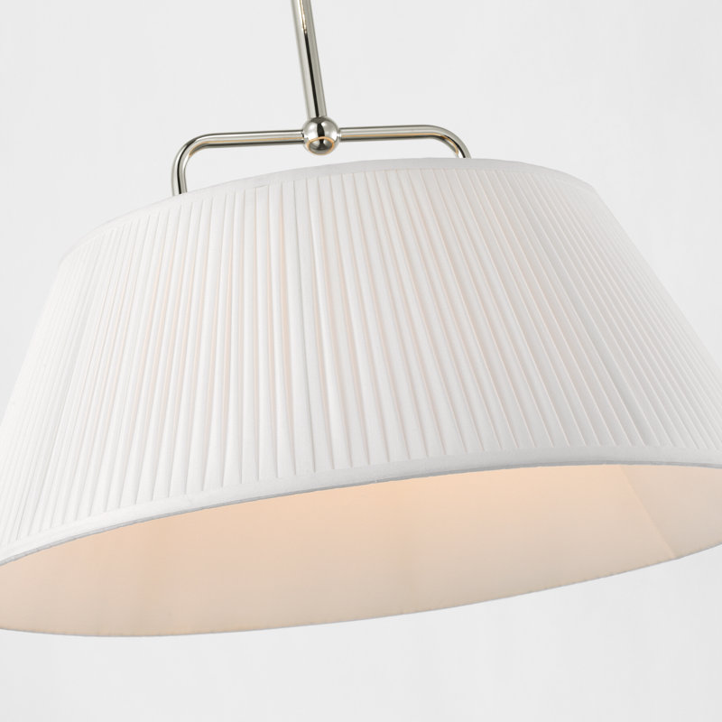 Serrato 1 - Light LED Pendant by Amber Lewis, Polished Nickel