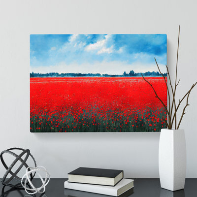 Awesome Poppies Flowers - Wrapped Canvas